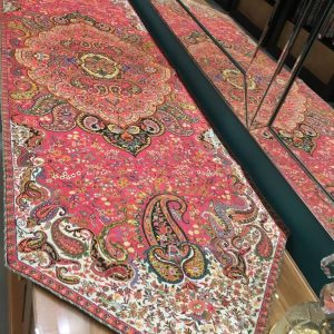 رانر ترمه سلاطین هاشمی رنگ زرشکی