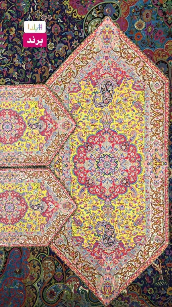 ترمه هاشمی طرح پرند زرد