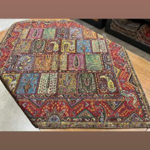 رومیزی ترمه ابریشم ترمه هاشمی طرح خشتی