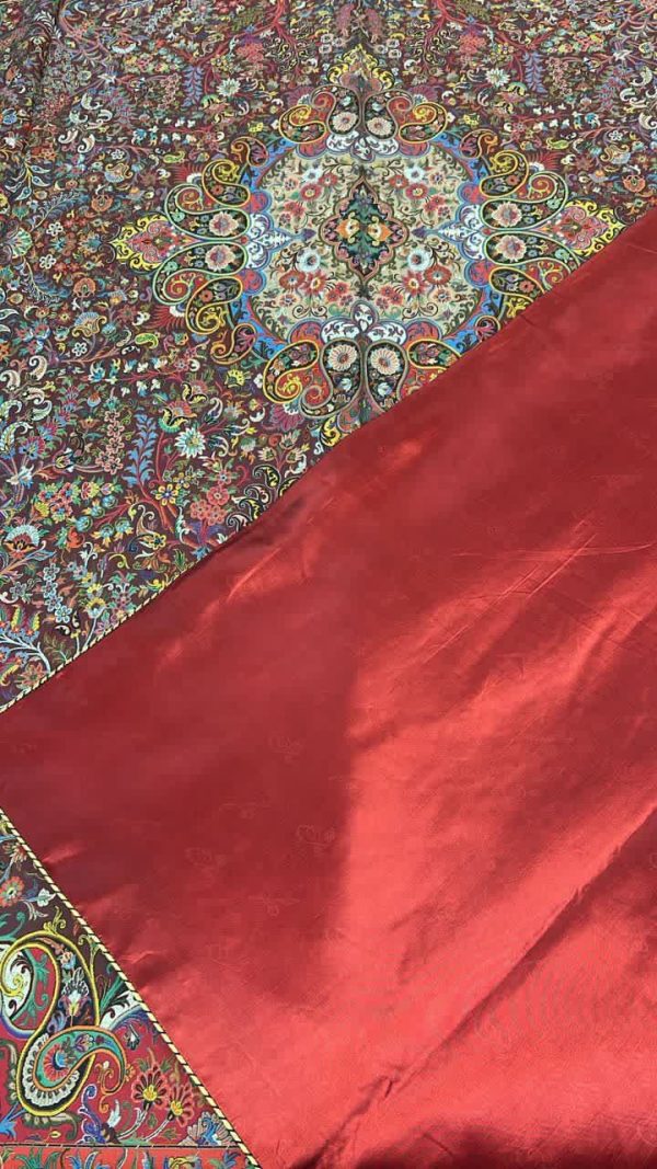روتختی ترمه هاشمی طرح سپهسالار رنگ شکلاتی