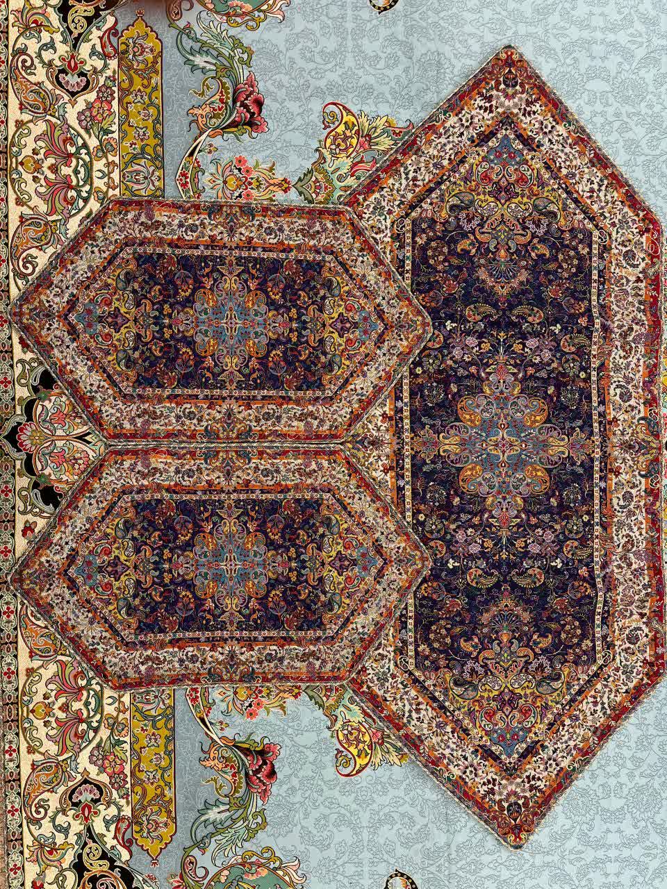 رومیزی ترمه 3 تکه طرح سپهر کد 2