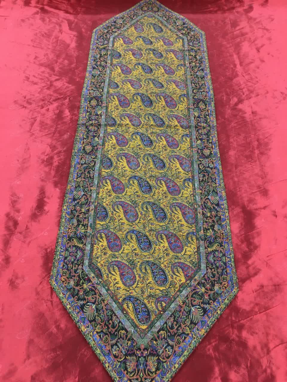 رانر ترمه ابریشم طرح کج راه سنتی کد 1