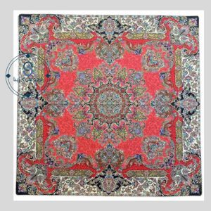رومیزی ترمه اصل ابریشم طرح شور انگیز کد 3