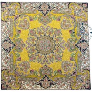 رومیزی ترمه ابریشم 1*1 طرح شورانگیز