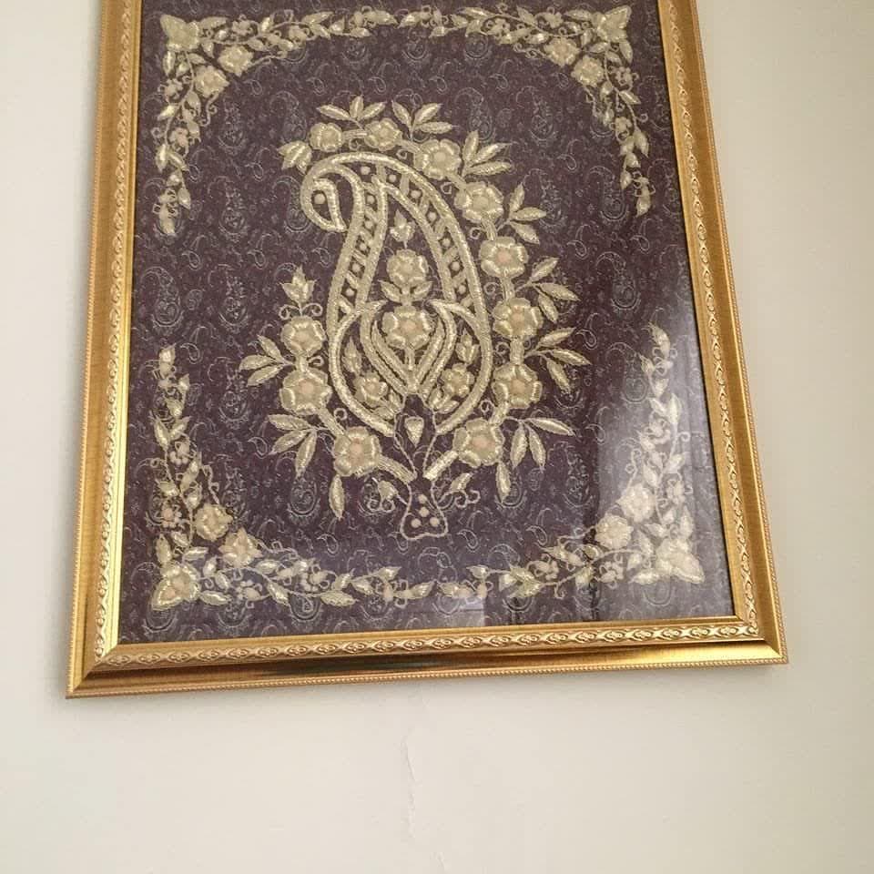 تابلو ترمه طرح بته جقه روشنا