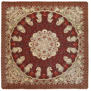 رومیزی ترمه سرمه دوزی شده شاپسند