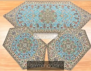 ست کامل رومیزی ترمه طرح شاهپسند مدل صحرا