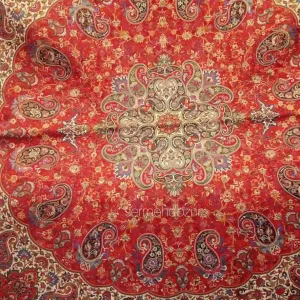 رومیزی ترمه شاهپسند قرمز