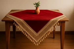 رومیزی ابریشمی و مخمل