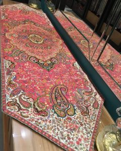 رانر ترمه سلاطین هاشمی رنگ زرشکی