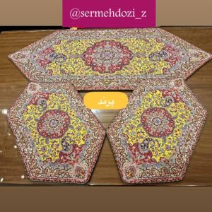 ترمه هاشمی طرح پرند زرد رنگ