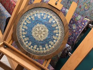 تابلو ترمه سرمه دوزی شده طرح بته جقه