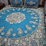 روتختی 2 نفره شاهپسند رنگ ابی نمای کامل از راست