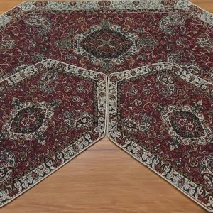 سرویس 3تیکه رومیزی ترمه ابریشم طرح چهل نگار کد 8