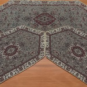 سرویس 3تیکه رومیزی ترمه ابریشم طرح چهل نگار کد 5