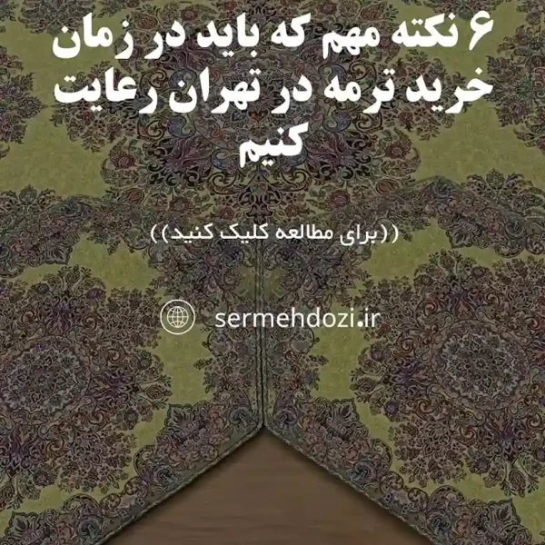نکات مهمی که باید در زمان خرید ترمه در تهران به آن توجه کرد
