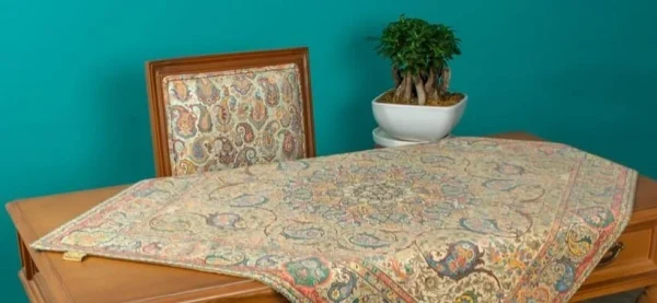 رومیزی ترمه طرح شهریار سایز ۴۰×۴۰ – مناسب میز کوچک - Image 8