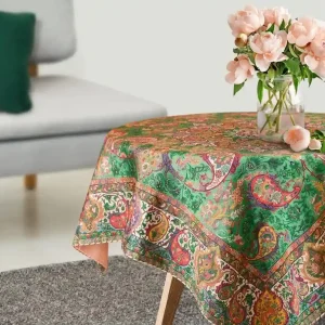 رومیزی ترمه ابریشم طرح شهریار در ابعاد 75 در 75