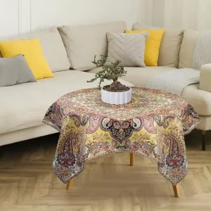رومیزی قرمز و زرد سلاطین