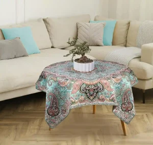 رومیزی آبی فیروزه سلاطین