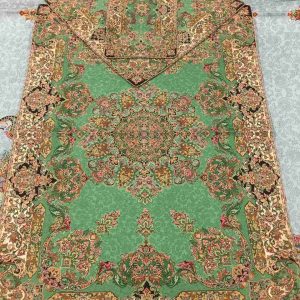 جانماز ترمه سبز رنگ طرح شور انگیز