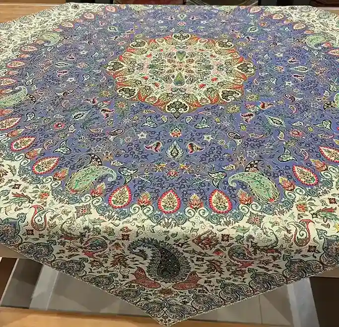رومیزی ترمه پردیس آبی