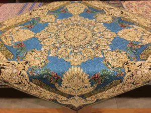 رومیزی سرمه دوزی شده طرح شورانگیز