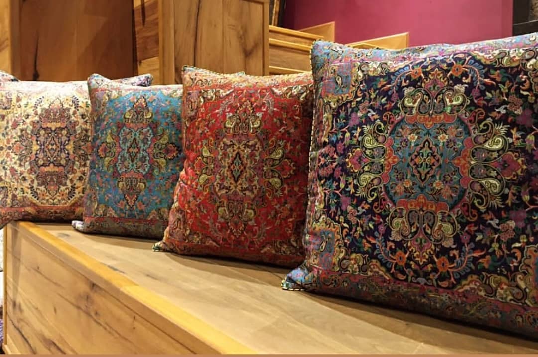 کوسن ترمه سپهسالار هاشمی جنس ابریشم اصل