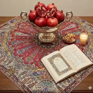 رومیزی ترمه هاشمی یزد طرح سلجوقی در تنوع رنگی 9