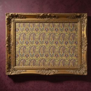 پارچه ترمه اصل ابریشم طرح کشمیر نخی ممتاز