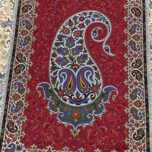تابلو ترمه ابریشم زرشکی رنگ مشک