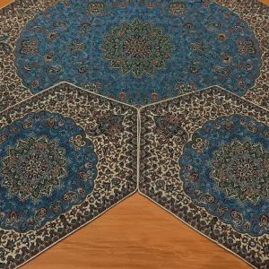 ست رومیزی ترمه 3 تیکه طرح شاه پرند کد 5