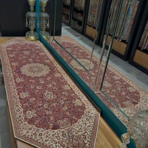 رانر ترمه ابریشم اصل طرح شاه پرند کد 7