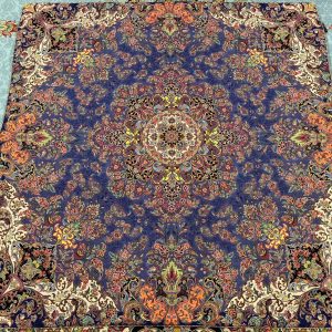 ترمه رومیزی ابریشم طرح ایراندخت کد 2 سایز 1*1