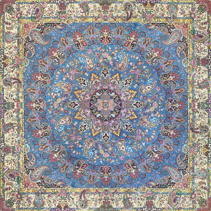رومیزی ترمه ابریشم اصل طرح آذرناز