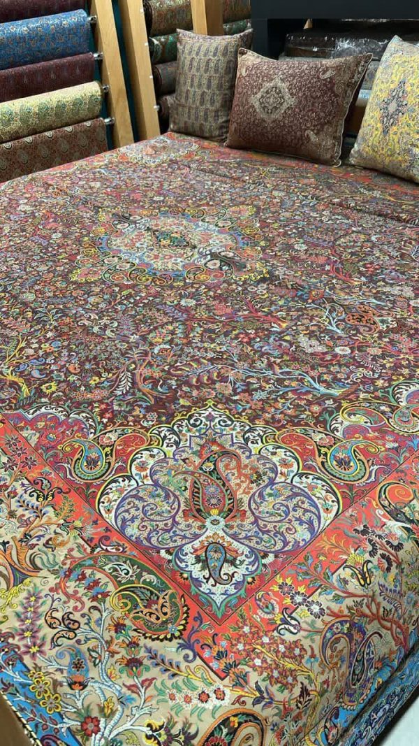روتختی ترمه هاشمی طرح سپهسالار رنگ شکلاتی