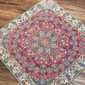 رومیزی ترمه ابریشم اصل طرح آذرناز