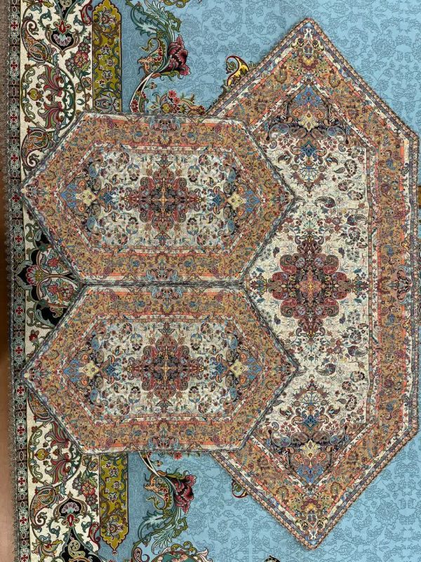 رومیزی ترمه 3 تکه طرح سپهر کد 1 - Image 2