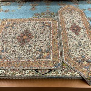 رومیزی ترمه ابریشم طرح سپهر 1*1 کد 6