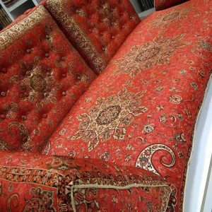 ست شاه نشین 7 تیکه ترمه ابریشم طرح بهار