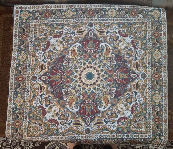 رومیزی ترمه طرح باغ بهشت کد tre1 سایز 70*70 - Image 2