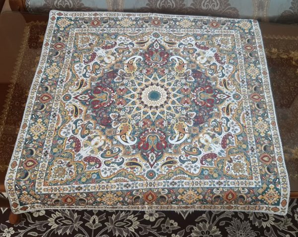 رومیزی ترمه طرح باغ بهشت کد tre1 سایز 70*70 - Image 3