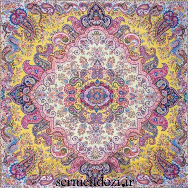 رومیزی ترمه جنس ابریشم طرح سلاطین کد 5 - Image 2