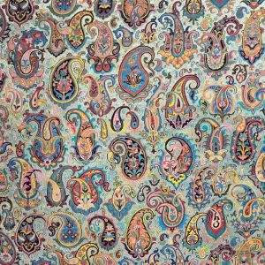 خرید پارچه ترمه اصل ابریشم متری طرح هزار دستان