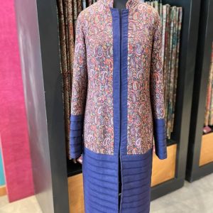 خرید پارچه ترمه اصل ابریشم متری طرح زمرد