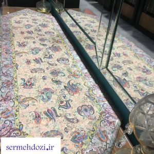 رانر ترمه ابریشم اصل طرح زندیه کد 6