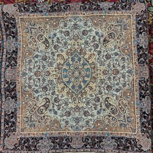 رومیزی ترمه سرمه دوزی 50*50 چهل نگار